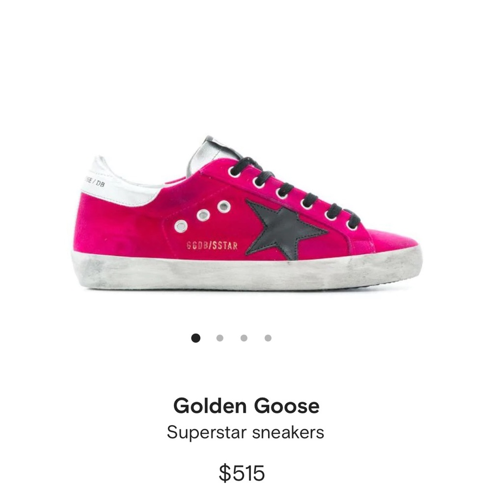 Golden goose pink velvet sneakers